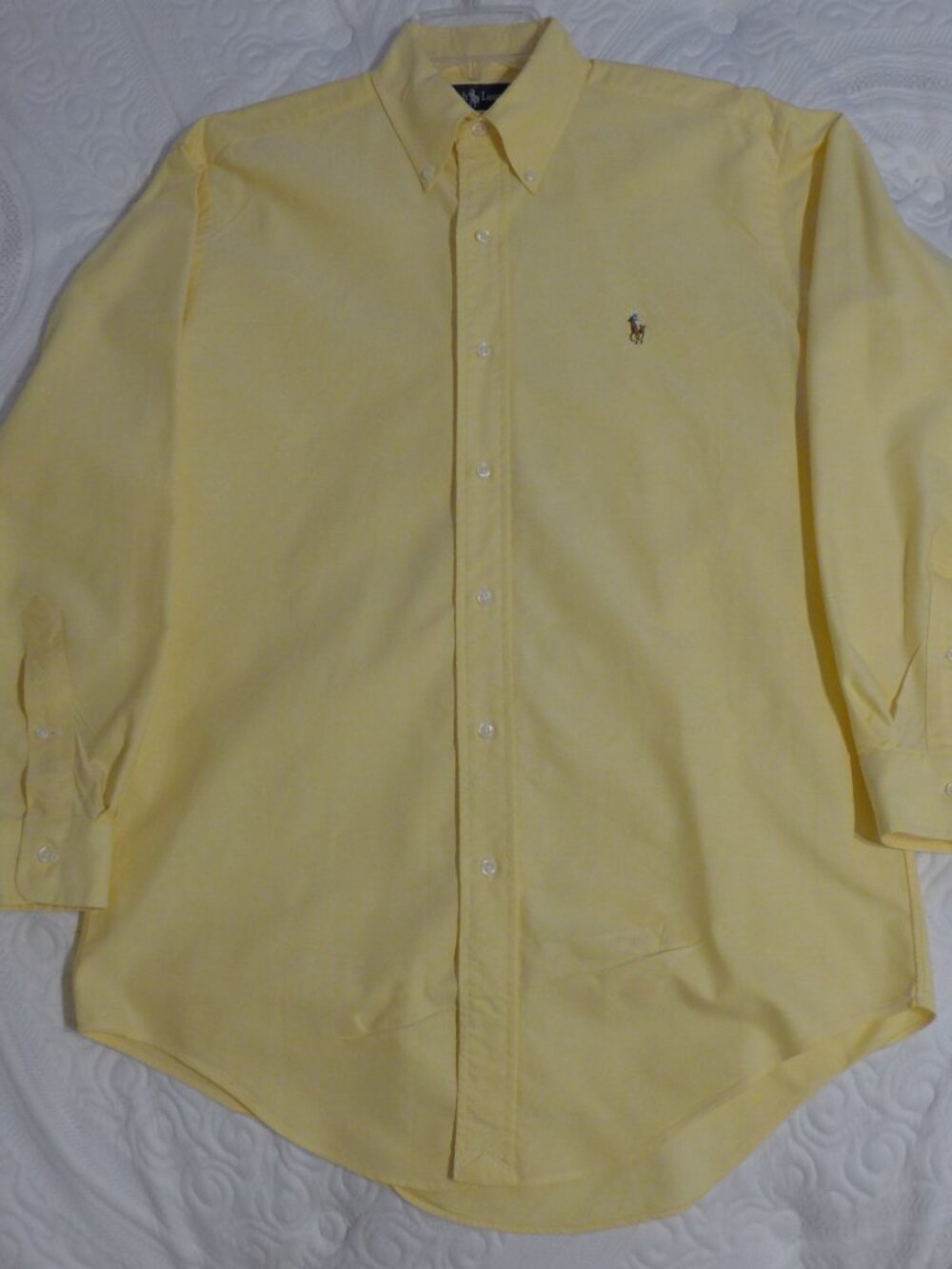 Ralph Lauren Yellow Polo Shirt 14 1/2" neck 32" sleeve